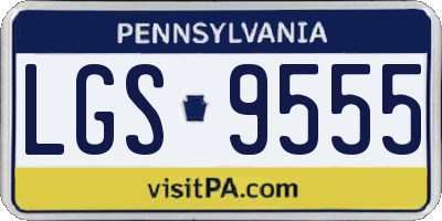 PA license plate LGS9555