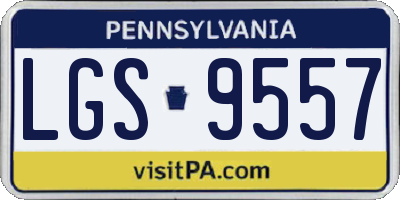 PA license plate LGS9557