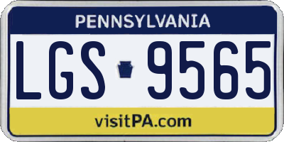 PA license plate LGS9565