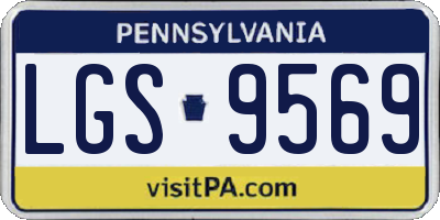 PA license plate LGS9569