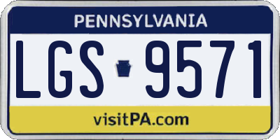 PA license plate LGS9571