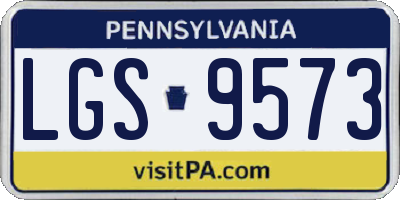 PA license plate LGS9573
