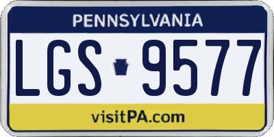 PA license plate LGS9577