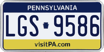 PA license plate LGS9586