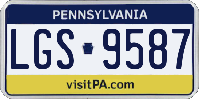 PA license plate LGS9587