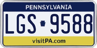 PA license plate LGS9588