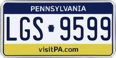 PA license plate LGS9599