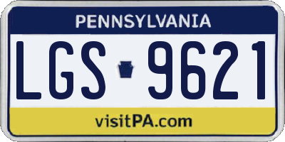 PA license plate LGS9621