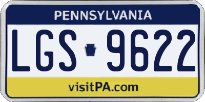 PA license plate LGS9622