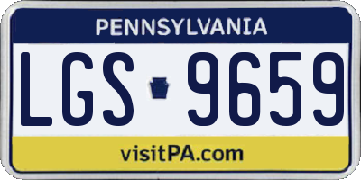 PA license plate LGS9659