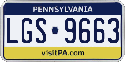 PA license plate LGS9663