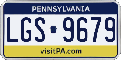 PA license plate LGS9679