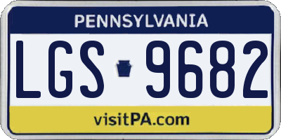 PA license plate LGS9682