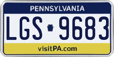 PA license plate LGS9683