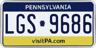 PA license plate LGS9686
