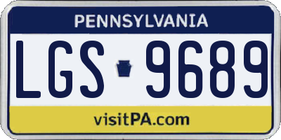 PA license plate LGS9689