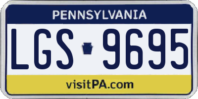 PA license plate LGS9695