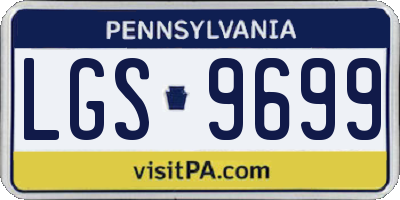 PA license plate LGS9699