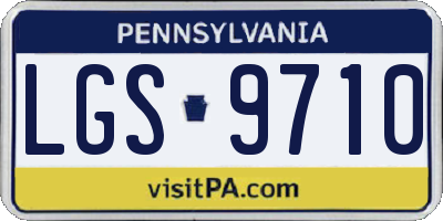 PA license plate LGS9710