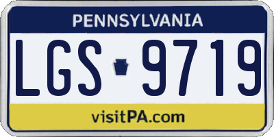 PA license plate LGS9719