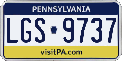 PA license plate LGS9737