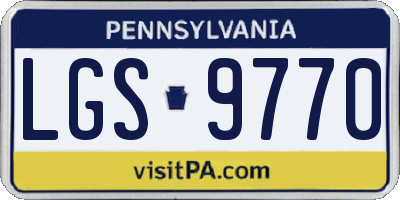 PA license plate LGS9770