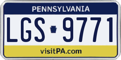 PA license plate LGS9771