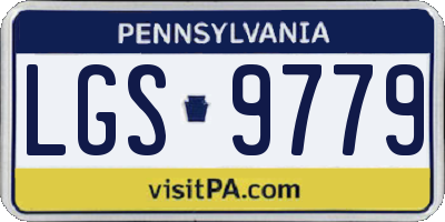 PA license plate LGS9779