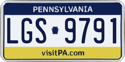 PA license plate LGS9791