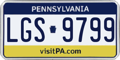 PA license plate LGS9799