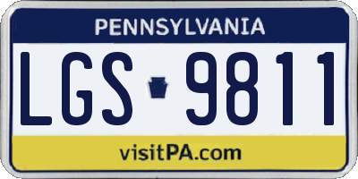 PA license plate LGS9811