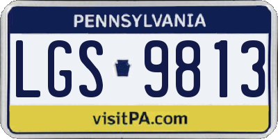 PA license plate LGS9813