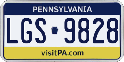 PA license plate LGS9828