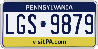 PA license plate LGS9879
