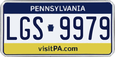 PA license plate LGS9979
