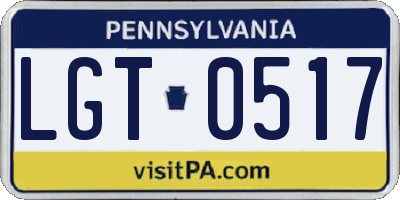 PA license plate LGT0517