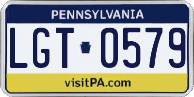 PA license plate LGT0579