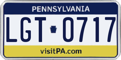 PA license plate LGT0717