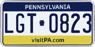 PA license plate LGT0823