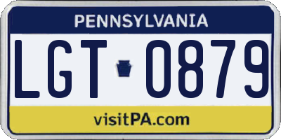 PA license plate LGT0879