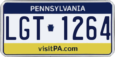 PA license plate LGT1264