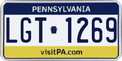 PA license plate LGT1269