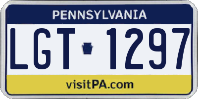 PA license plate LGT1297