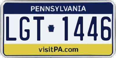 PA license plate LGT1446