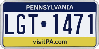 PA license plate LGT1471