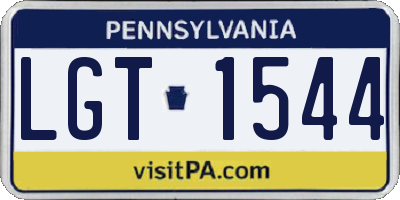 PA license plate LGT1544