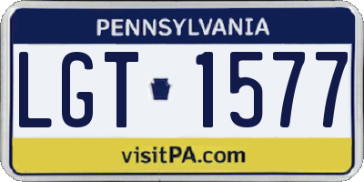 PA license plate LGT1577