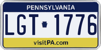 PA license plate LGT1776