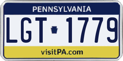 PA license plate LGT1779