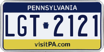 PA license plate LGT2121